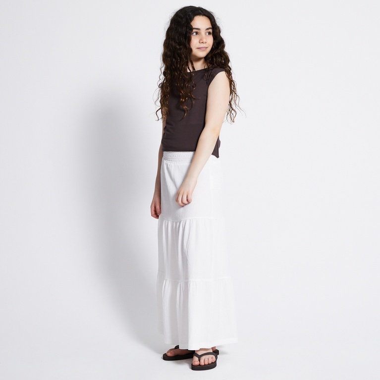 Frill skirt "Belinda star" Off white